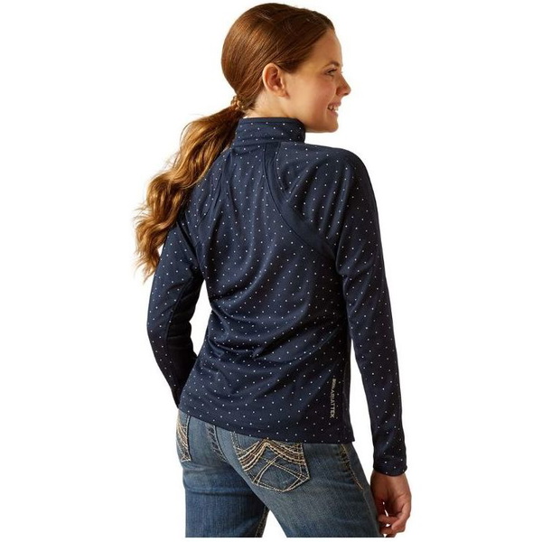 Ariat Junior Sunstopper 3.0 Long Sleeve Baselayer 10048922 - Navy Dot